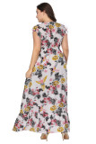 Floral Maxi Dress For Overweight Women XL-7XL 0028