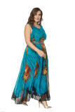 Plus Size Peacock Summer Dress XL-8XL 0089