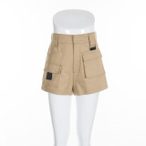 Women Cargo Shorts With Pocket Design 3571