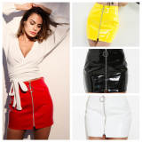 PU Leather Mini Skirt 2943
