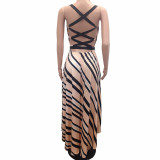Backless High Low Maxi Dress1895