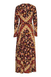 Long Sleeve Vintage Boho Dress 18175