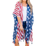 American Flag Kimono Cardigan 3201