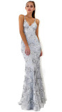 Sequined Backless Evening Dress 799