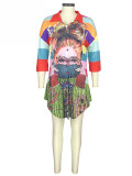 Floral Print Shirt Dress 5095