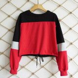 Color Block Cropped Sweatshirt 5117