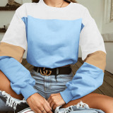 Color Block Cropped Sweatshirt 5117