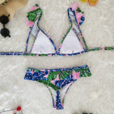 Ruffle Triangle Bikini Set 8100