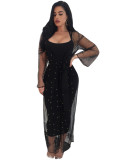 Two Piece Dress With Maxi Cardigan 3065