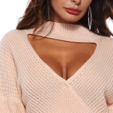 Cross Front Women Sweater 8021