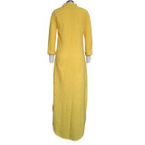 Cotton Linen Maxi Dress 330