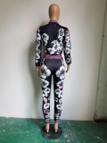 Floral Print Casual Tracksuit 6001