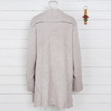 Open Front Long Sleeve Knit Cardigan 3188