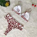 Snake Leopard Print Bikini Set 9038