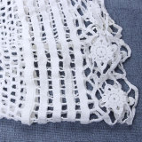 Backless Crochet Beach Cover Up White 3677
