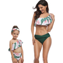 Mummy And Me One Shouder Floral Swimwear 190127