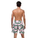 Floral Print Men Swim Shorts Green 190271
