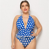 Polka Dot Plus Size Swimsuit YY18