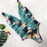 Floral Print One Piece Plus Size Bathing Suit YY27