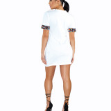 Sequin T Shirt Dress Women 8120