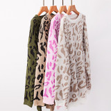 Leopard Print Pullover Sweater 3083