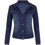 Blue Denim Jacket Women 0316