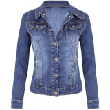 Blue Denim Jacket Women 0316