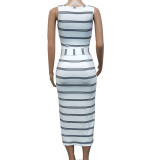 Stripe Maxi Dress 2446
