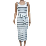 Stripe Maxi Dress 2446