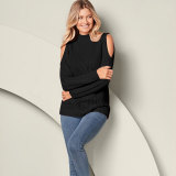 Cold Shoulder Casual Sweater 5517
