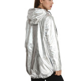 Women Metallic Waterproof Jacket ALS010