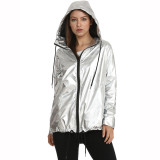 Women Metallic Waterproof Jacket ALS010