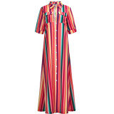 Chiffon Long Shirt Dress 8097