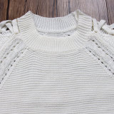 Criss-cross Shoulder Fall Sweater 5522