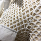 Long Sleeve Fishnet Dress Shirt With Sashes 9503