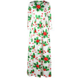 Fall Floral Long Sleeve Maxi Dress 80192005/006