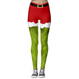 Santa Claus Novelty Christmas Leggings For Women 