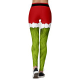 Santa Claus Novelty Christmas Leggings For Women 