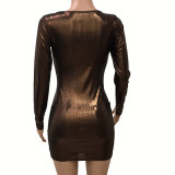 Long Sleeve Tight Night Club Desses For Women 1182A