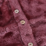 Fleece Two Piece Crop Top And Skirt Set 96099
