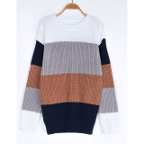 Casual Rainbow Stripe Sweater 5549