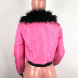 Heavy Down Jacket With Fur Collar 4543