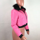 Heavy Down Jacket With Fur Collar 4543