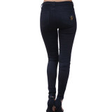 Skinny Jeans With Leopard Patch 0319 