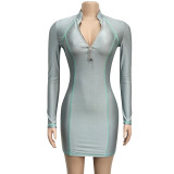 Long Sleeve Sport Dress For Women 3315