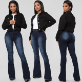 High Rise Bootcut Jeans For Women 0338