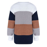 Casual Rainbow Stripe Sweater 5549