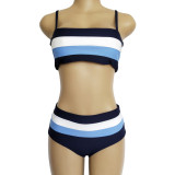 Color Block High-waisted Bikini Beachwear 9064