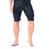 Faux Leather Men Shorts 6031