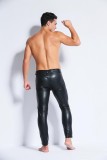 Sexy Faux Leather Cutout Men Pants 6722
